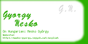 gyorgy mesko business card